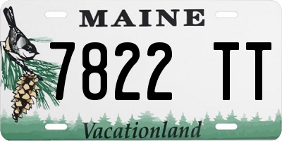 ME license plate 7822TT