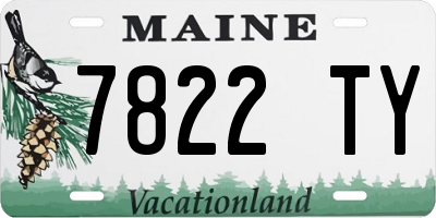 ME license plate 7822TY