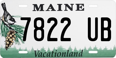 ME license plate 7822UB