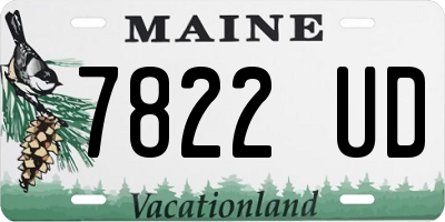 ME license plate 7822UD