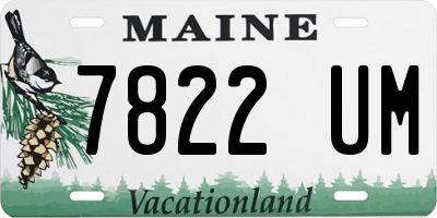 ME license plate 7822UM