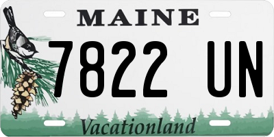 ME license plate 7822UN