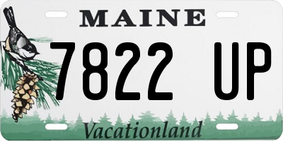 ME license plate 7822UP