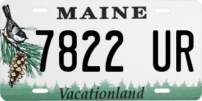 ME license plate 7822UR