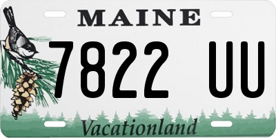 ME license plate 7822UU