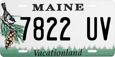 ME license plate 7822UV