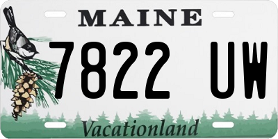 ME license plate 7822UW