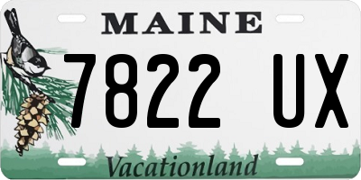 ME license plate 7822UX