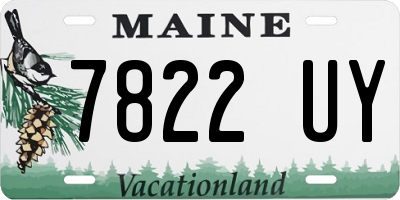 ME license plate 7822UY