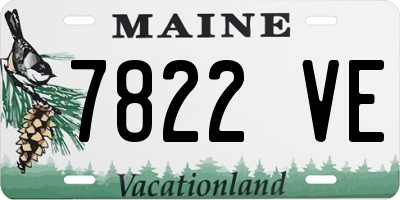 ME license plate 7822VE