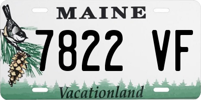 ME license plate 7822VF