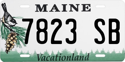 ME license plate 7823SB