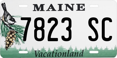 ME license plate 7823SC