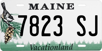 ME license plate 7823SJ