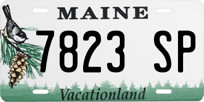 ME license plate 7823SP