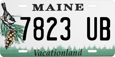 ME license plate 7823UB