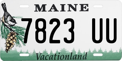 ME license plate 7823UU