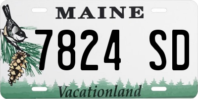 ME license plate 7824SD