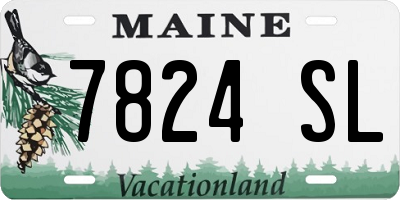 ME license plate 7824SL
