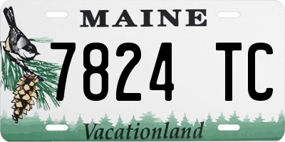 ME license plate 7824TC