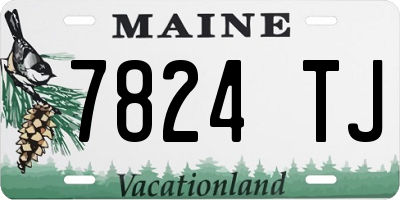 ME license plate 7824TJ