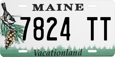 ME license plate 7824TT