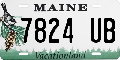 ME license plate 7824UB