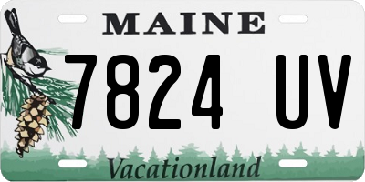 ME license plate 7824UV