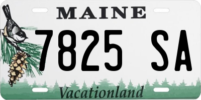 ME license plate 7825SA