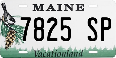 ME license plate 7825SP