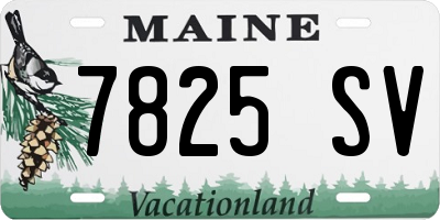 ME license plate 7825SV