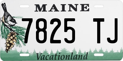 ME license plate 7825TJ