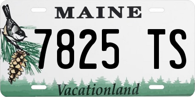 ME license plate 7825TS