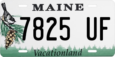 ME license plate 7825UF