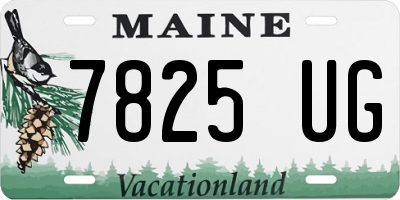 ME license plate 7825UG