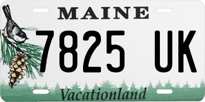 ME license plate 7825UK