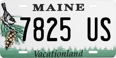 ME license plate 7825US