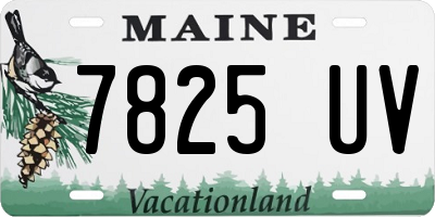 ME license plate 7825UV