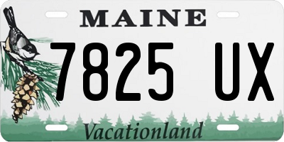 ME license plate 7825UX
