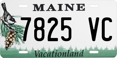 ME license plate 7825VC