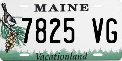 ME license plate 7825VG