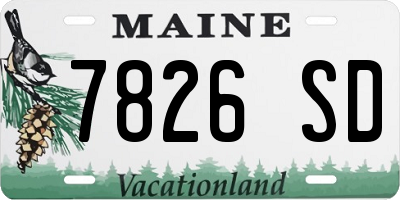 ME license plate 7826SD