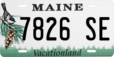 ME license plate 7826SE