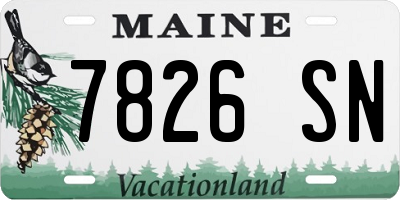 ME license plate 7826SN