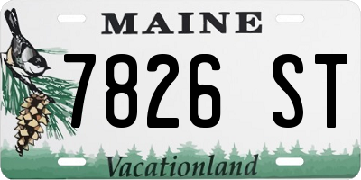 ME license plate 7826ST