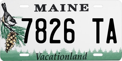 ME license plate 7826TA