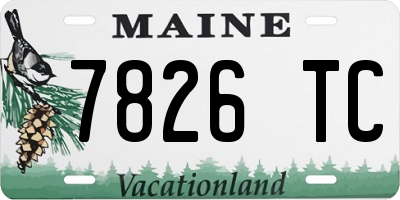 ME license plate 7826TC