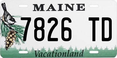 ME license plate 7826TD