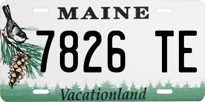 ME license plate 7826TE