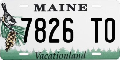 ME license plate 7826TO